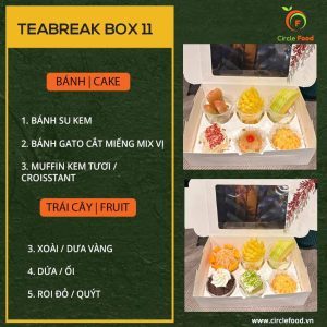 Menu thực đơn teabreak box TBB11