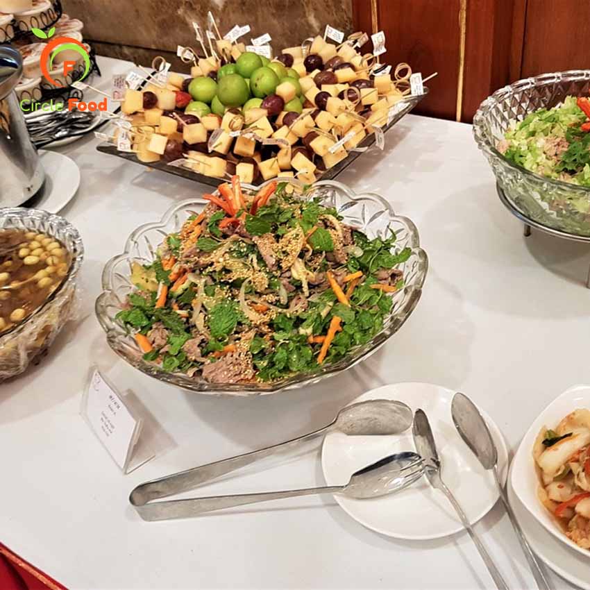 thực đơn- báo giá dịch vụ đặt tiệc buffet trọn gói lưu động tại nhà Hà Nội