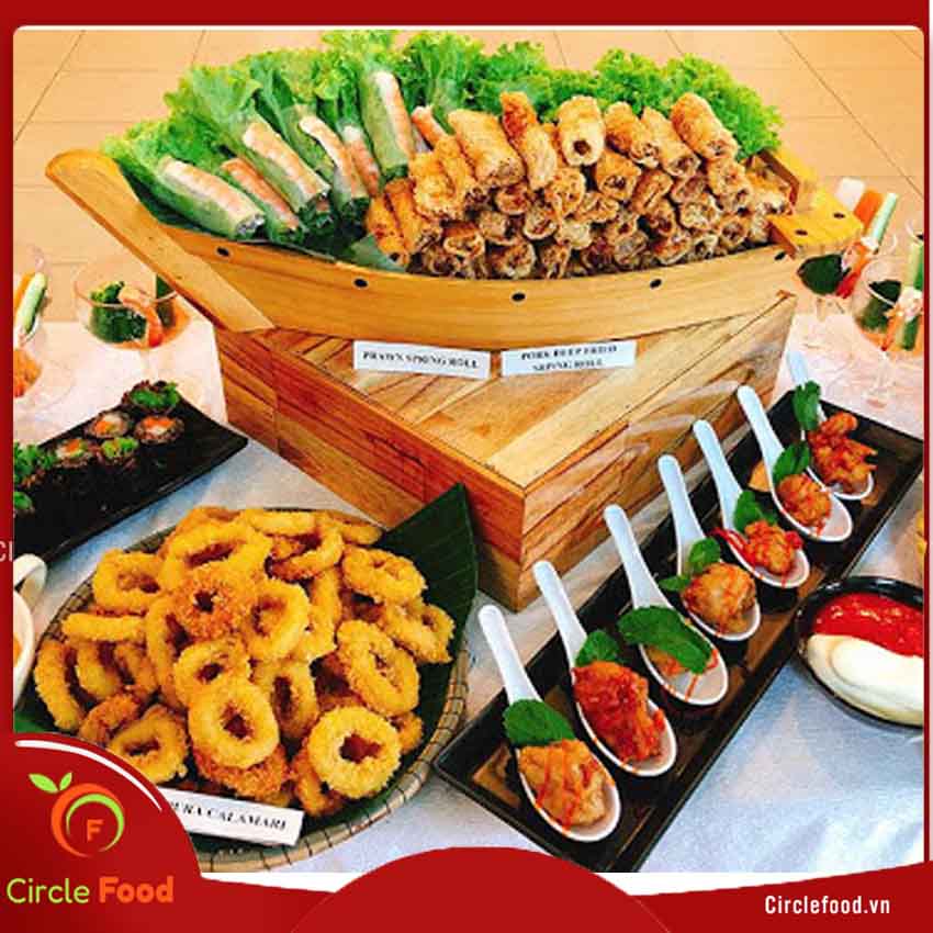 thực đơn tiệc buffet tại nhà