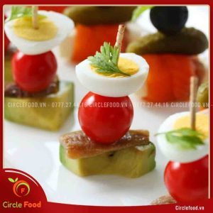 Cách làm canape thịt nguội 2