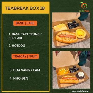 Menu thực đơn teabreak box TBB18