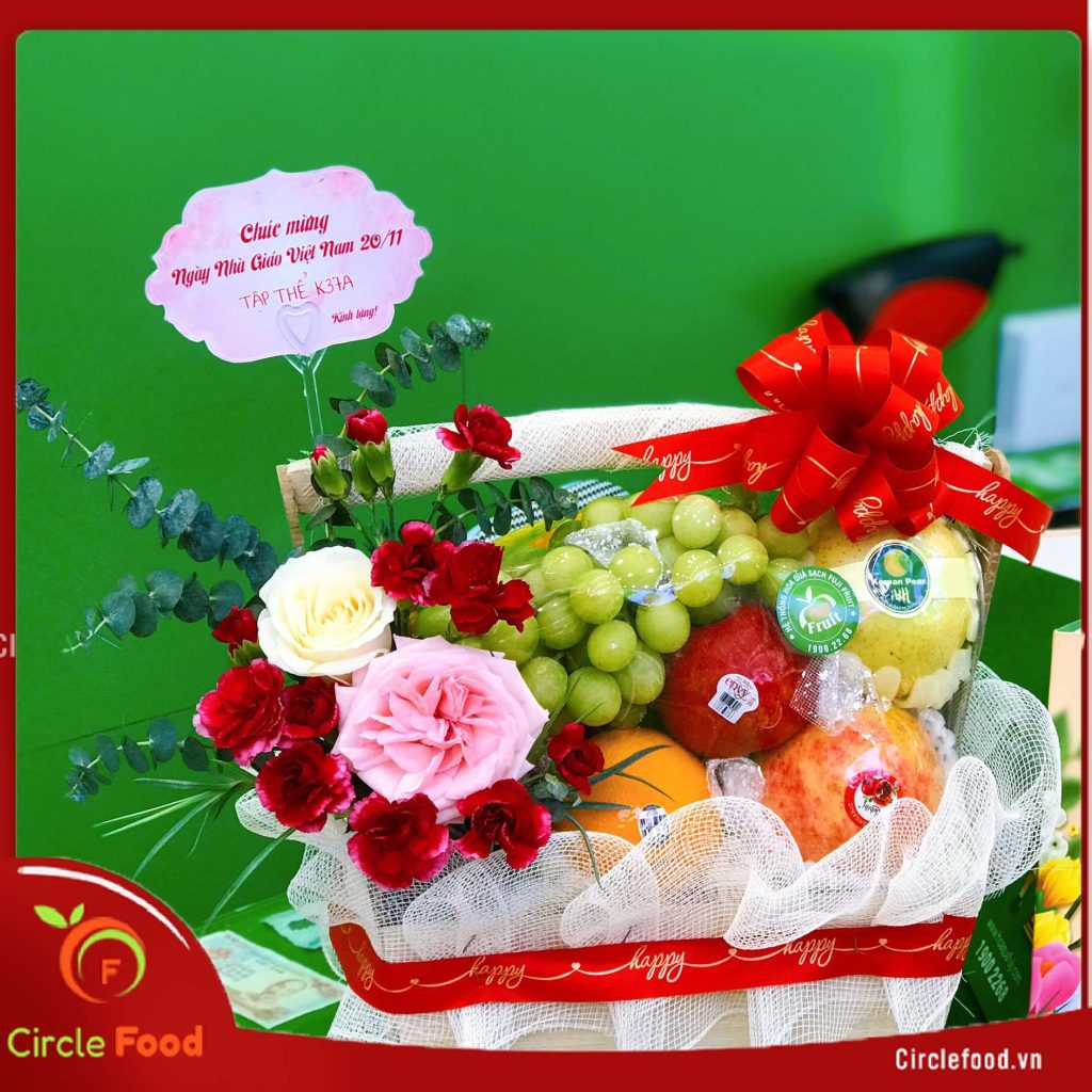 giỏ hoa quả tặng thầy cô