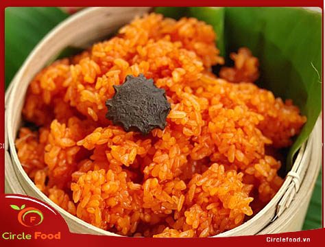 mâm cơm chay cúng ông Công ông Táo - xôi gấc