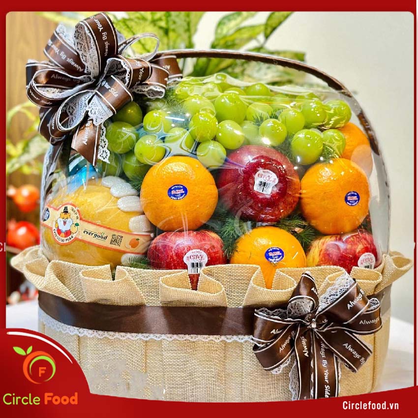 giỏ hoa quả đẹp ngày tết