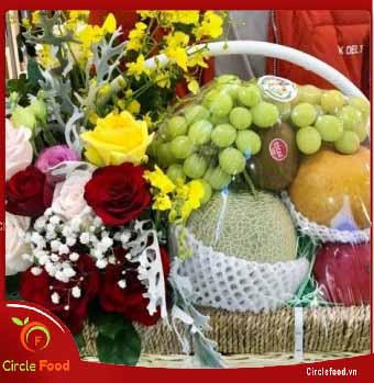 giỏ hoa quả chúc tết