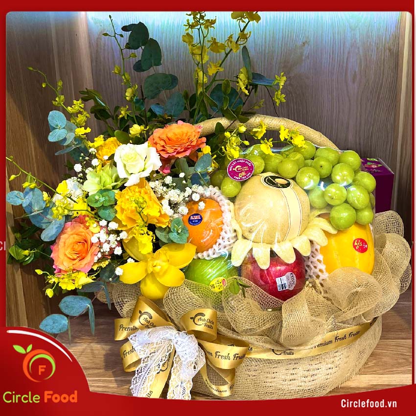giỏ trái cây hoa tươi