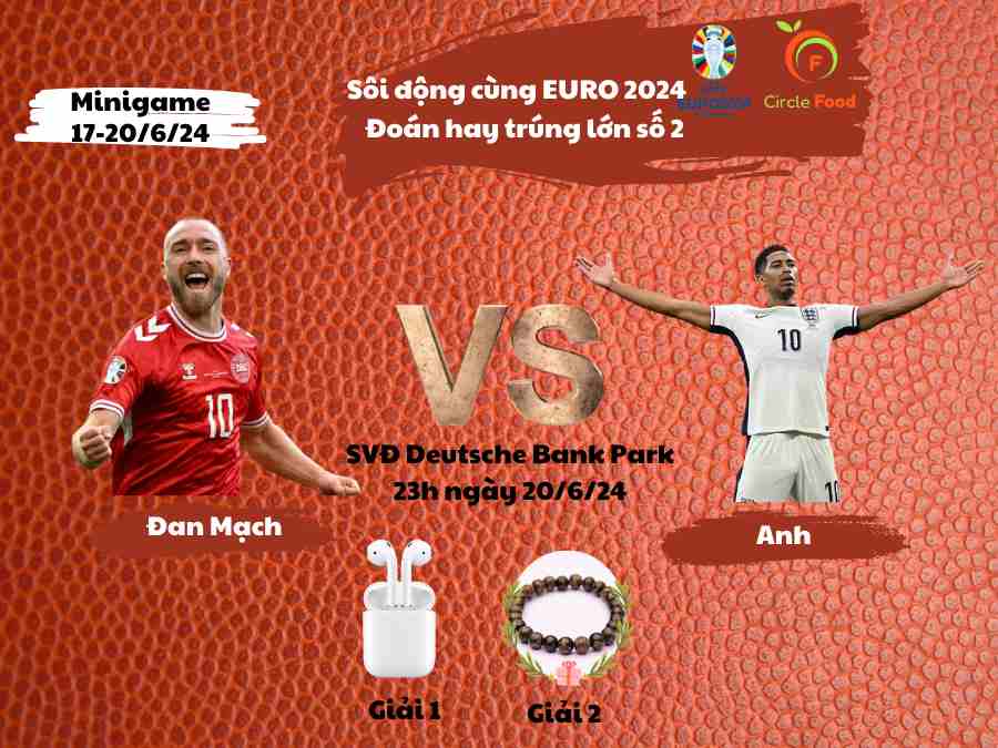 Đoán hay trúng lớn số 2: Đan Mạch - Anh