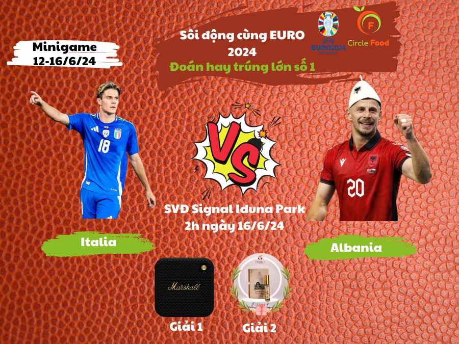 Sôi động cùng EURO 2024: Đoán hay trúng lớn số 1: Italia - Albania