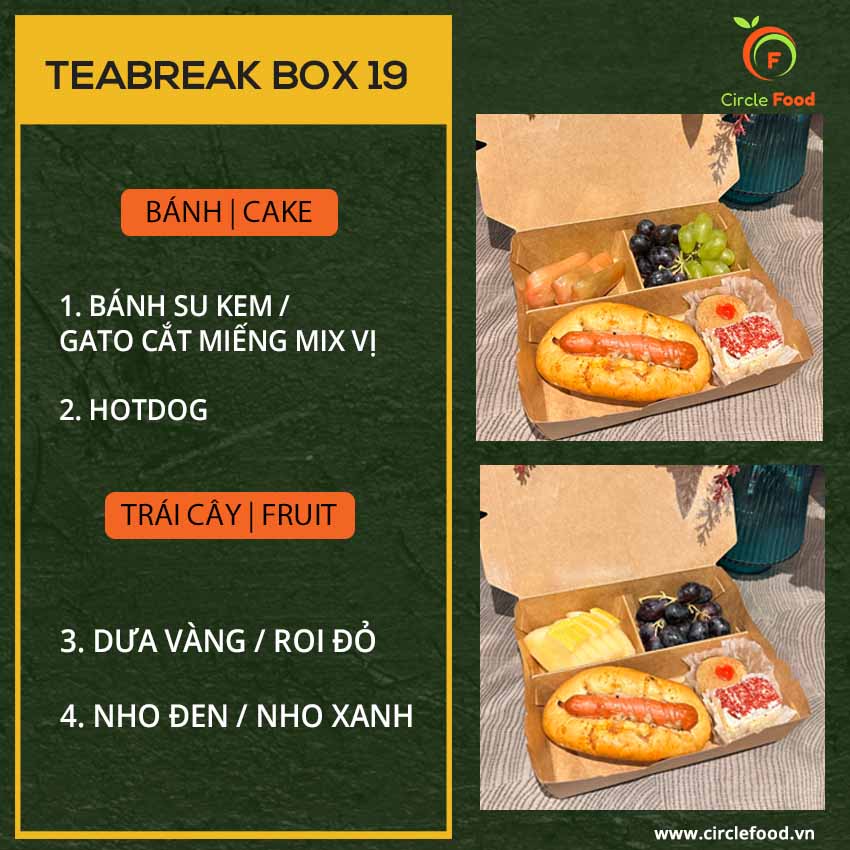 Menu thực đơn teabreak box TBB19 Menu thực đơn teabreak box TBB19